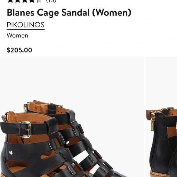 PIKOLINOS Black Leather Strappy Sandals - Picture 6 of 6